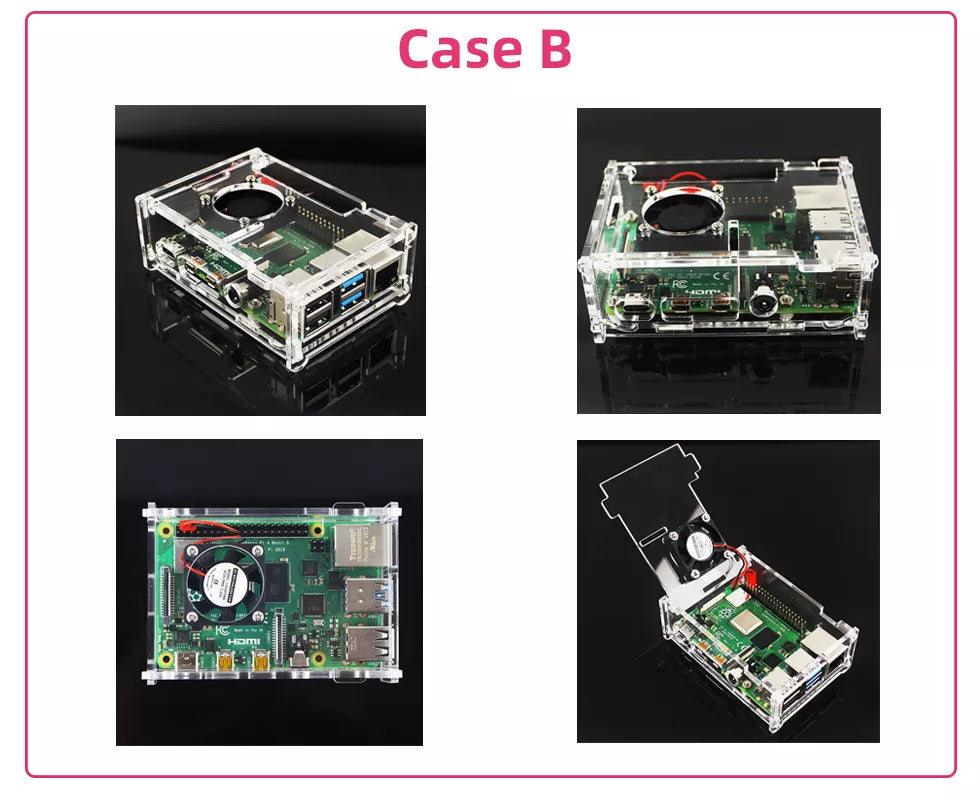 Raspberry Pi 4 Model B 8G 4G 2G 1 GB RAM + Case + Fan + Heat Sinks + Power Adapter Optional 32 64 128 GB TF Card for RPI 4