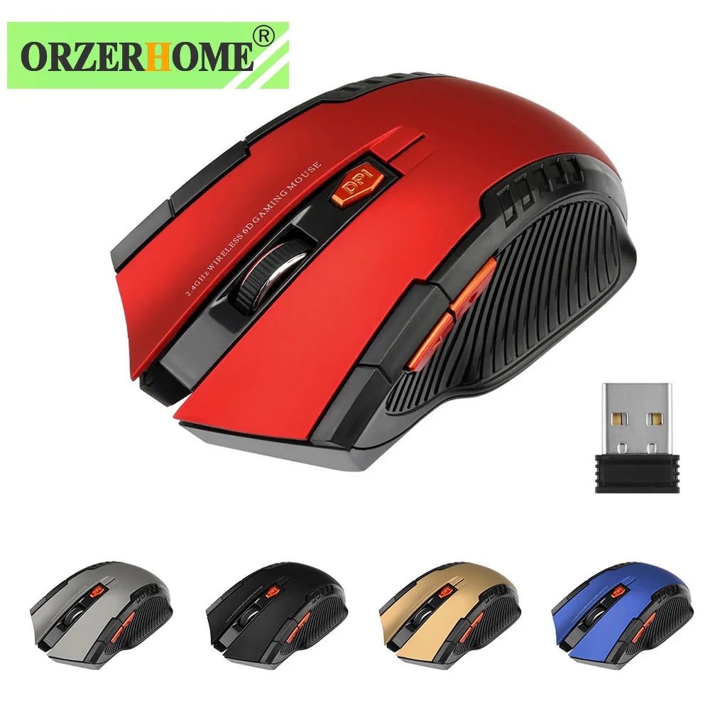 ORZERHOME 2.4GHz Wireless Mouse Optical Mice with USB Receiver Gamer 1600DPI