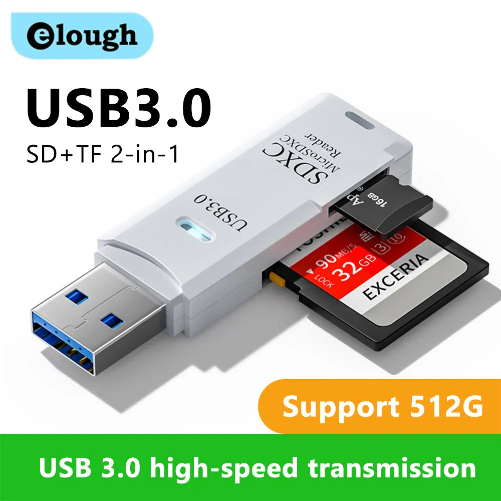 2 IN 1 Card Reader USB 3.0 Micro SD