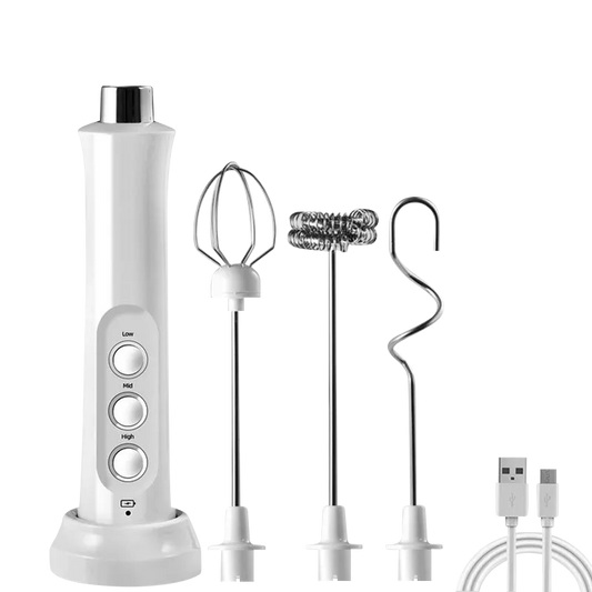 3 In 1 Portable Rechargeable Electric Milk Frother Foam Maker