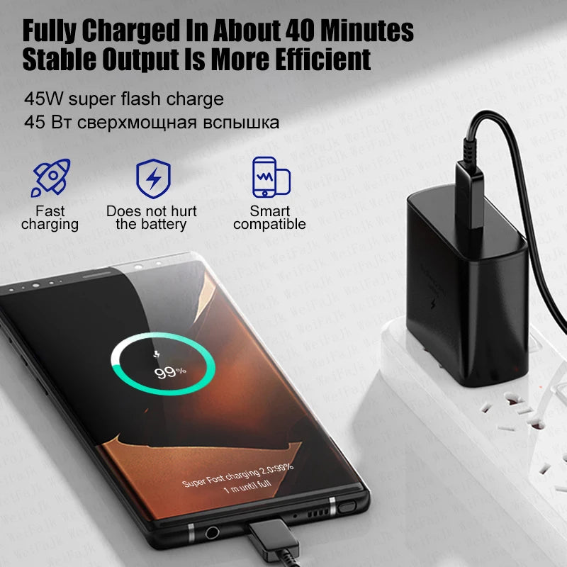 For Samsung Original 45W Charger