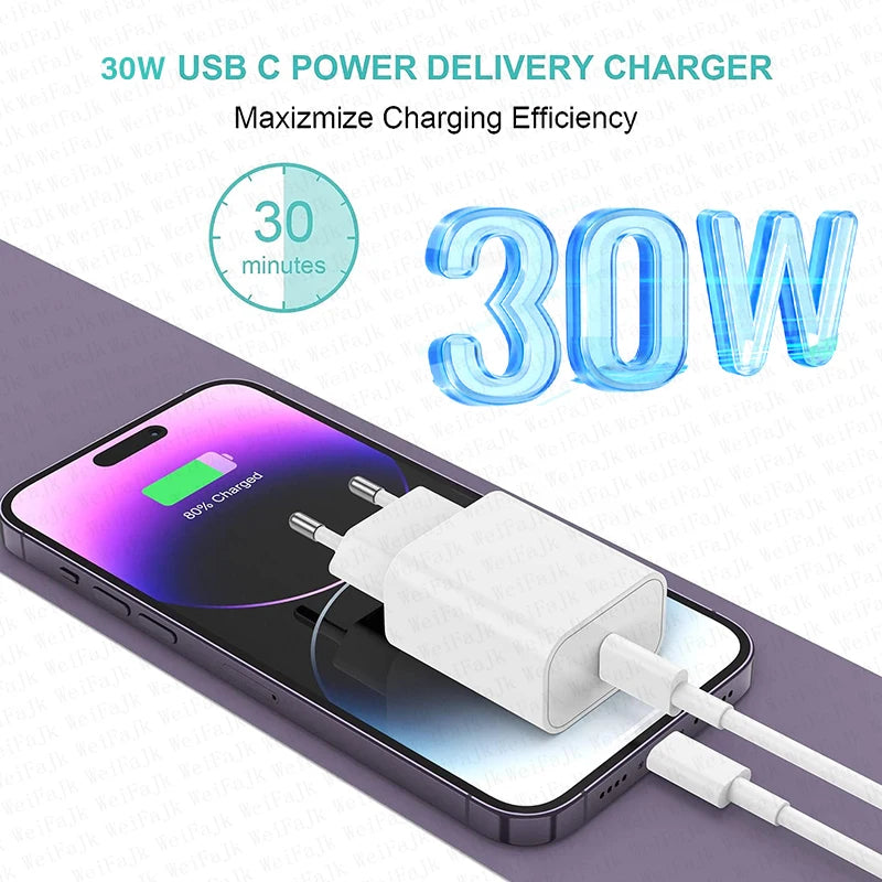 For Apple Original 30W USB Type C Charger