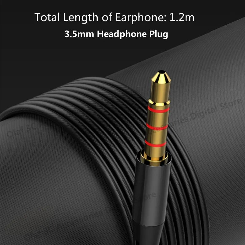 3.5mm Wired Headphones In Ear Headset Wired Earphones with Microphone